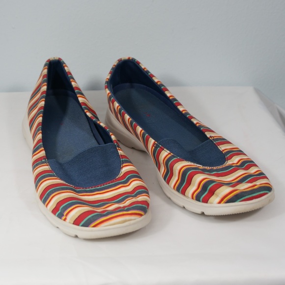 Lands' End Striped Loafers Size 9.5B - Picture 3 of 8